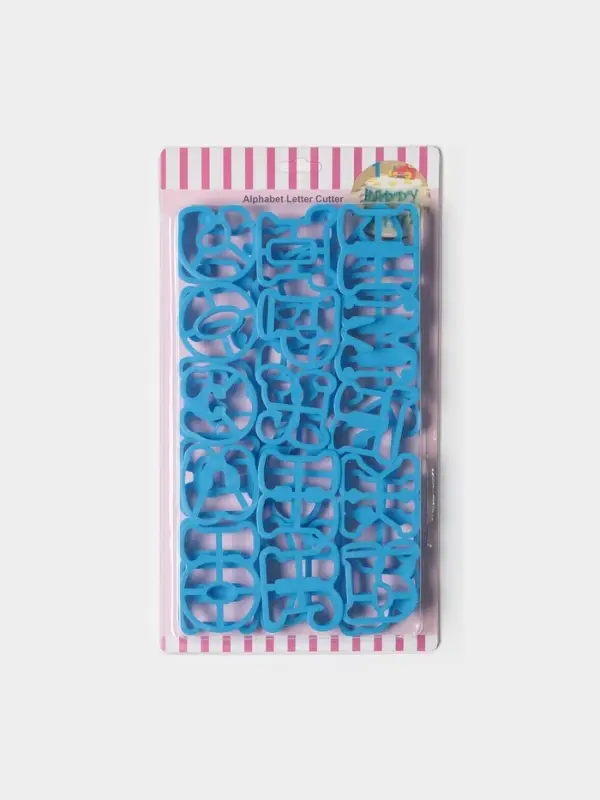 Формы для печенья &laquo;Русский алфавит&raquo;, 30 шт., пластик, голубые