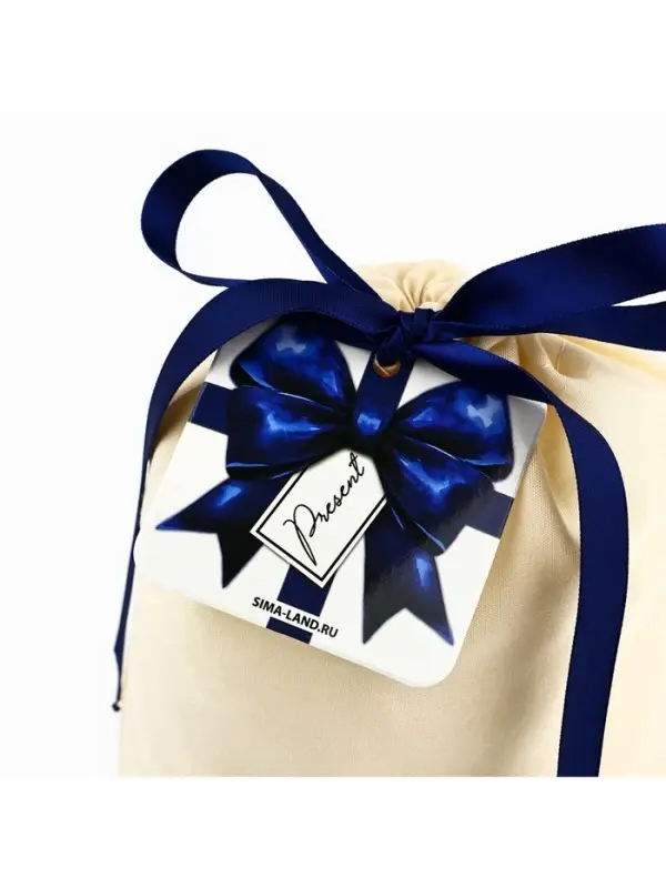 Мешочек подарочный из хлопка &laquo;Подарок&raquo;, 16&times;24 см &plusmn; 1.5 см