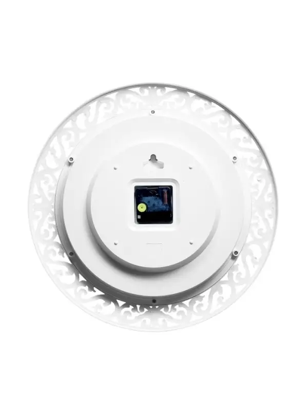 Часы настенные классические, бесшумные, плавный ход, d=39.5 см, белые, от батарейки 1&times;АА