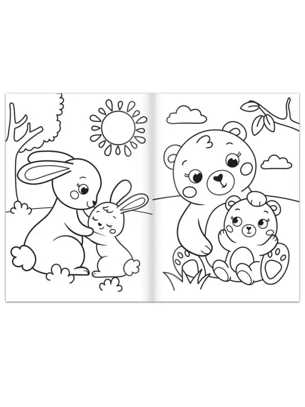 Раскраска &laquo;Кто чей малыш?&raquo;, А4