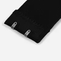 Застёжка для бюстгальтера, удлинитель, 3 ряда 2 крючка, 3.2&times;10.5 см, 5 шт., чёрная