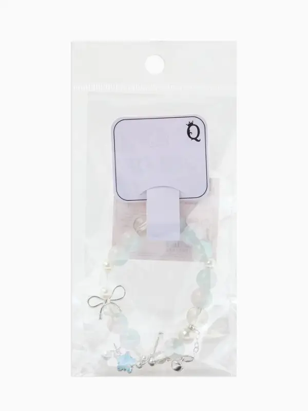 Браслет с подвесками &laquo;Сахарный. Звёздочка&raquo;, d=6 см, шар №10/8, розовый, голубой в серебре