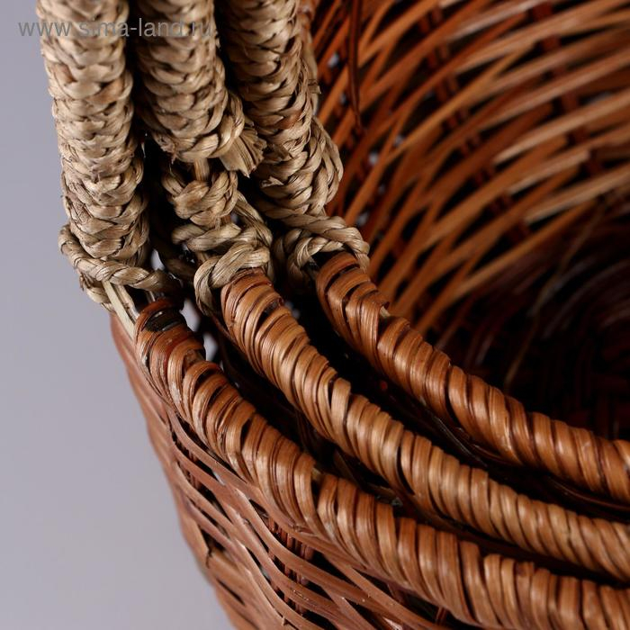 Набор корзин, 3 шт, 34&times;27&times;13/39, 30&times;24&times;11/34, 27&times;21&times;10/29 см, лоза, кукуруза