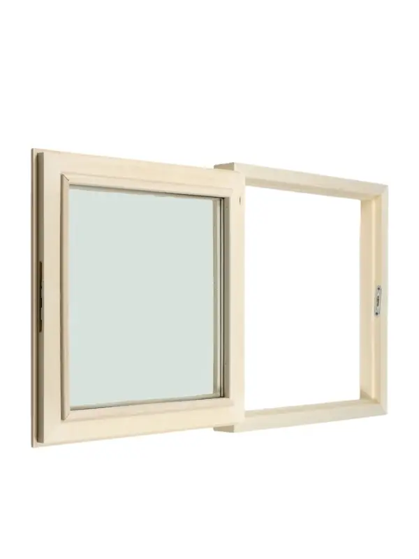 Окно, 60×60см, однокамерный стеклопакет, осина Окно, 60×60см, однокамерный стеклопакет, осина