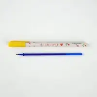 Ручка пластик пиши-стирай с колпачком "Ты-цветочек", синяя паста, гелевая 0,5 мм Ручка пластик пиши-стирай с колпачком "Ты-цветочек", синяя паста, гелевая 0,5 мм