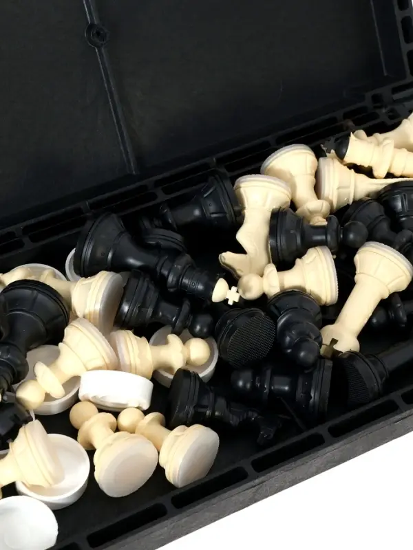 Настольные игры 2 в 1 &laquo;Семейная&raquo;: шахматы, шашки, доска пластик 30&times;30 см