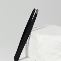 Пинцет скошенный, широкий, 9.5 см, чёрный
