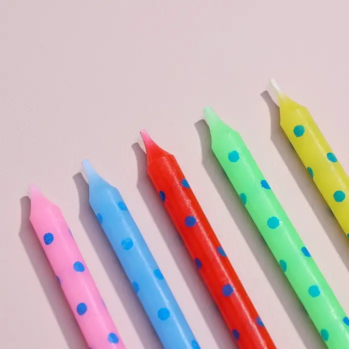 Свечи в торт &laquo;Горошек&raquo; 7&times;0.6 см, 6 шт.