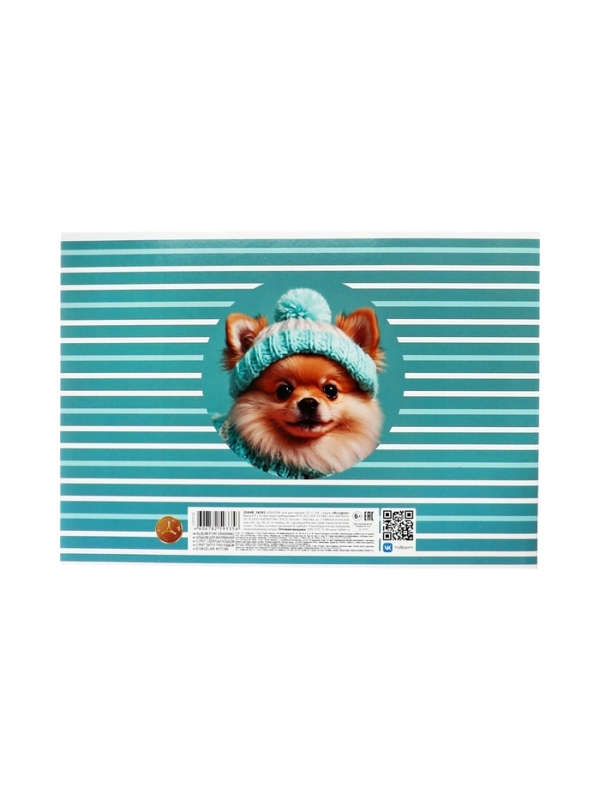 Альбом для рисования А4, 20 листов на скрепке Funny panda, блок 100 г/м2, МИКС