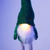 Фигура текстиль &laquo;Гном в зелёном&raquo; 42 см, 1 LED, от батареек AG13&times;3, свечение тёплое белое