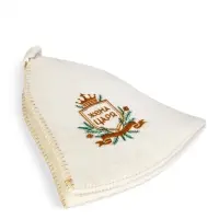 Набор банный 2 шапки "Царский", белый Набор банный 2 шапки "Царский", белый