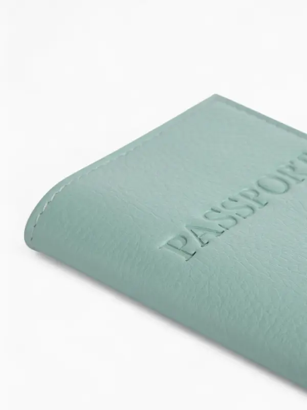 Обложка для паспорта, цвет мятный