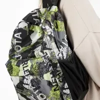 Рюкзак школьный на молнии, с карманами, с принтом, размер 30&times;13&times;42 см, жёлтый/серый