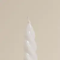 Набор свечей витых, 2.3&times;24.5 см, 5 ч, 50 г, 2 шт., белый, в подарочной коробке