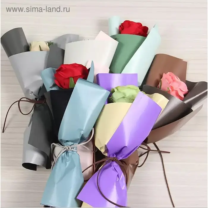 Плёнка для цветов и подарков Плёнка для цветов и подарков "Серо-зеленая", 57 х 57 ±5% см