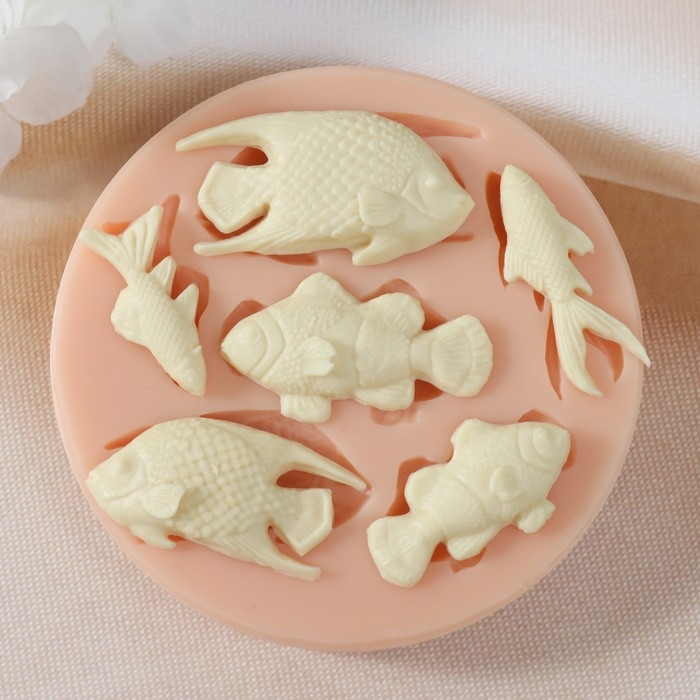 Молд силикон Молд силикон "Рыбки"4,5х2,5х0,6 4х2,1х0,6 4,3х2,3х0,6 3х1,5х0,6 3,7х2х0,6 4х1,5х0,6 см