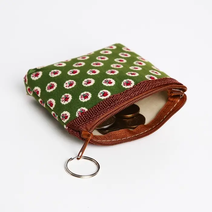 Кошелёк монетница женская на молнии, цвет МИКС