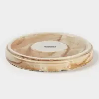 Блюдце Magistro Organic brown, d=14 см, универсальное, фарфор, бежевое
