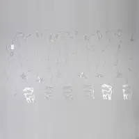 Гирлянда &laquo;Бахрома&raquo; 2.4&times;0.9 м с насадками &laquo;Олень&raquo;, IP20, прозрачная нить, 138 LED, свечение тёплое белое, 8 режимов, 220 В