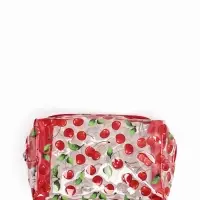 Косметичка ПВХ Вишня 15*6*8,5, отд на молнии,  прозрачный