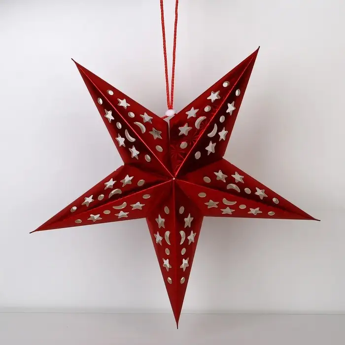 Звезда интерьерная с гирляндой модель G-15 Звезда интерьерная с гирляндой модель G-15 "Бой курантов", 45 х 45 см