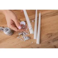 Свеча витая, 2.2&times;25 см, лакированная белая