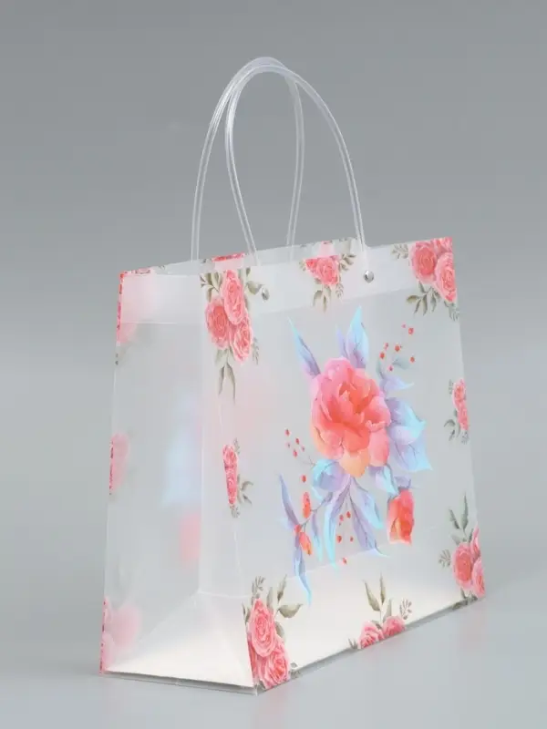 Пакет подарочный прозрачный , "Красота" 30 х 26 х 12