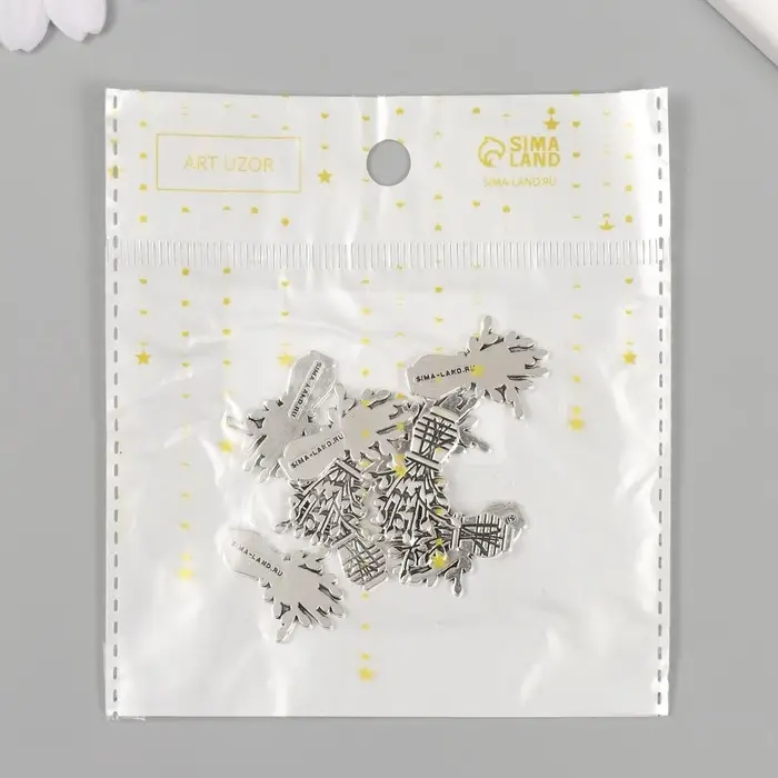 Декоративный элемент для творчества «Арт Узор. Верба в вазе», 2.5×1.9 см