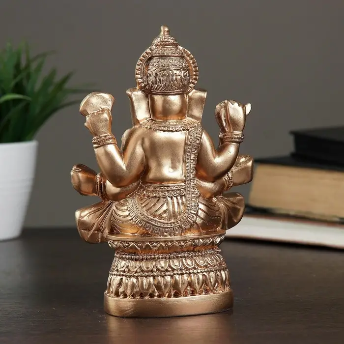 Фигурка гипс &laquo;Ганеша&raquo;, бронза, 7&times;17&times;12 см