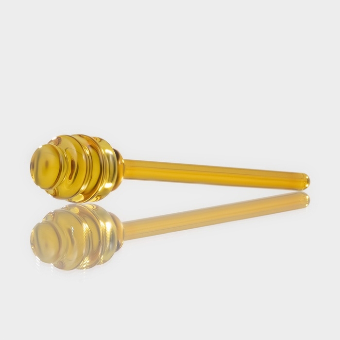 Палочка стеклянная для мёда «Медок», 15×3,2 см, цвет жёлтый Палочка стеклянная для мёда «Медок», 15×3,2 см, цвет жёлтый