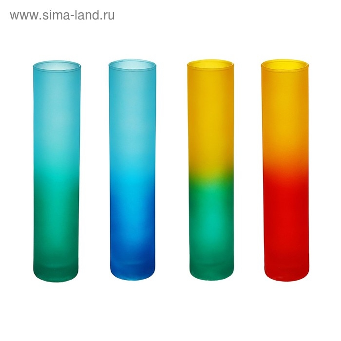 Ваза  Ваза "Радуга" матовая цилиндр d-4,5см h-23см МИКС