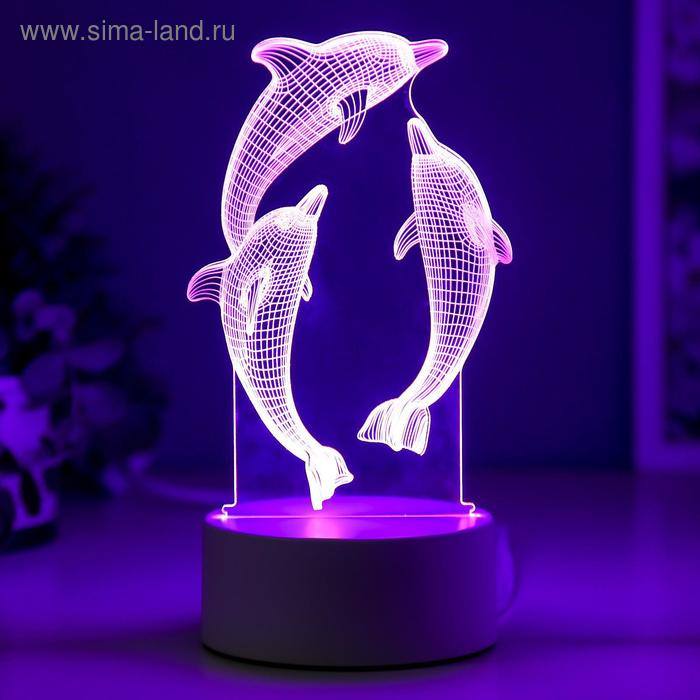 Светильник  Светильник "Дельфины" LED RGB от сети RISALUX