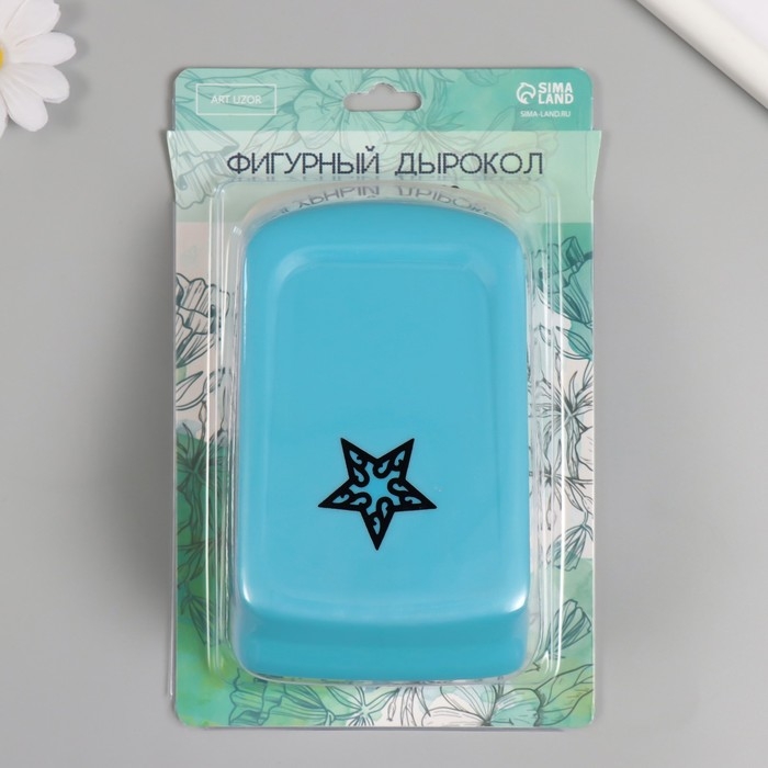 Дырокол фигурный рисунок 5х5 см Дырокол фигурный рисунок 5х5 см "Звезда фигурная" 8.6х14,6х6,9 см