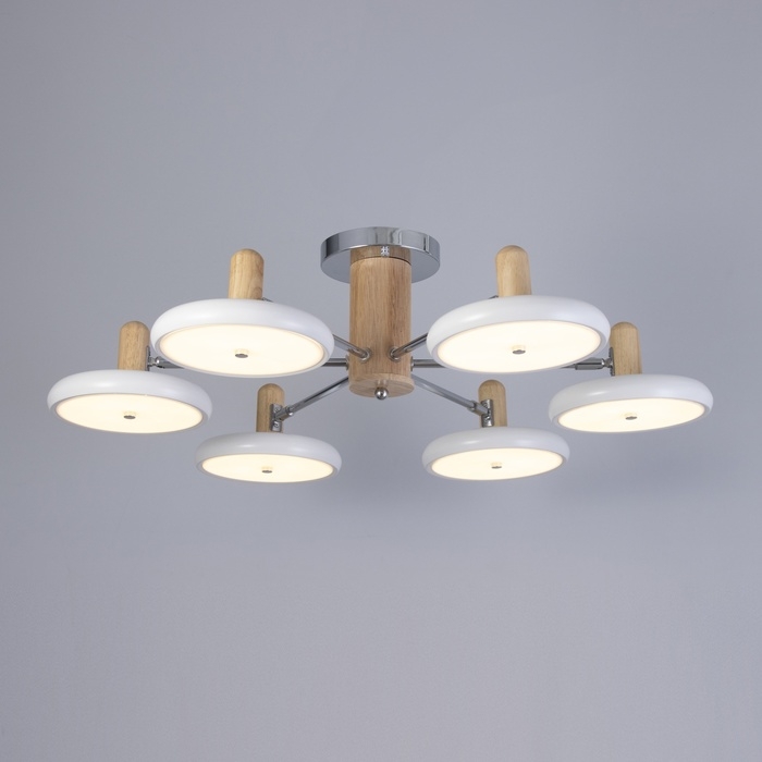 Люстра Люстра "Джулия" 6хLED 144Вт 3000-6000К бело-хромовый 80х80х22 см