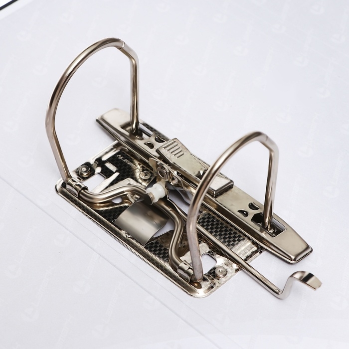 Папка-регистратор А4, 75 мм, Calligrata, ПВХ, тиснение Папка-регистратор А4, 75 мм, Calligrata, ПВХ, тиснение "лен", металлическая окантовка, карман на корешок, собранная, черная, микс