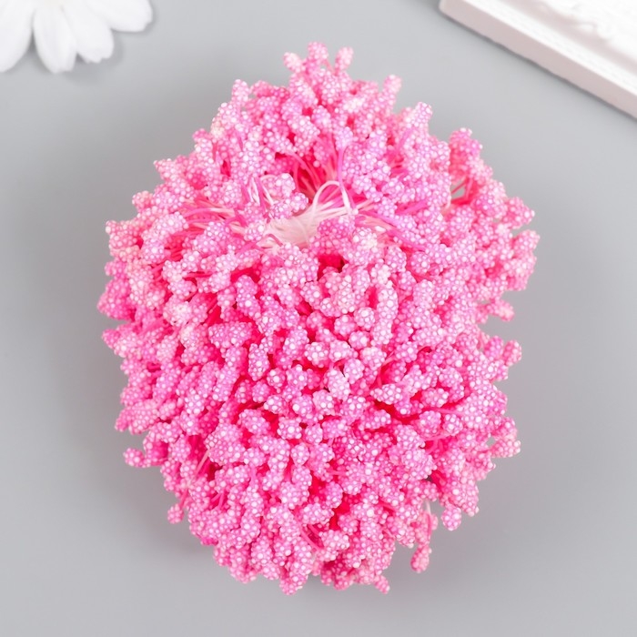 Тычинки для цветов Тычинки для цветов "Капельки пузырьковые фуксия"МИКС 4х7 мм набор 700 шт длина 6,5 см