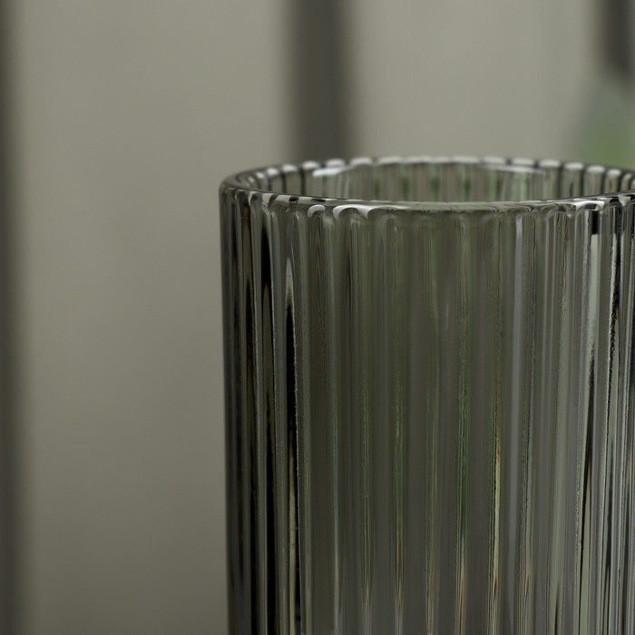 Бокал для шампанского стеклянный Magistro «Грани», 150 мл, 5,5×18,5 см, цвет графит Бокал для шампанского стеклянный Magistro «Грани», 150 мл, 5,5×18,5 см, цвет графит