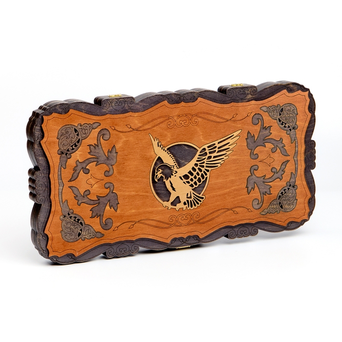 Нарды деревянные большие, резные, настольная игра  Нарды деревянные большие, резные, настольная игра "Орёл", 45 х 45 см