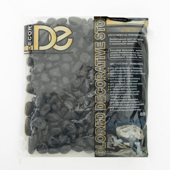 Грунт для аквариума «Галька цветная» фр 8-12 мм, чёрный,  800 г Грунт для аквариума «Галька цветная» фр 8-12 мм, чёрный,  800 г