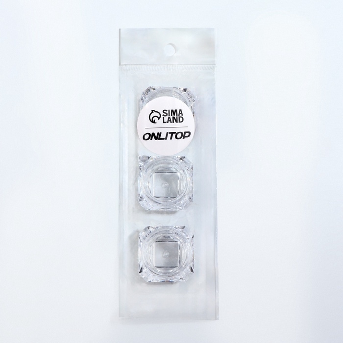 Баночки для хранения, набор - 3 шт, 5 мл, цвет прозрачный Баночки для хранения, набор - 3 шт, 5 мл, цвет прозрачный