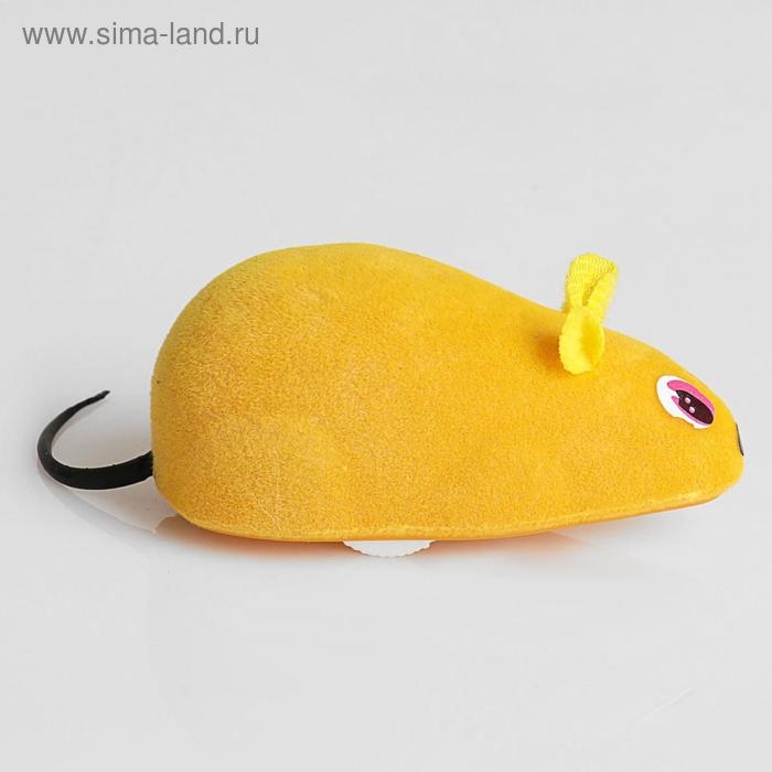 Мышь заводная, 7 см, жёлтая Мышь заводная, 7 см, жёлтая