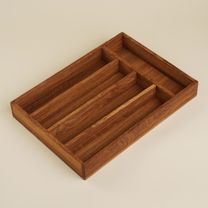 Ящик из натурального дуба для столовых приборов Sima-Land Home, 34×25×5 см Ящик из натурального дуба для столовых приборов Sima-Land Home, 34×25×5 см