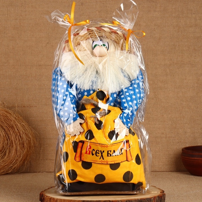 Домовой Иваныч Домовой Иваныч "Всех благ", с мешком, 40 х 24 см, микс