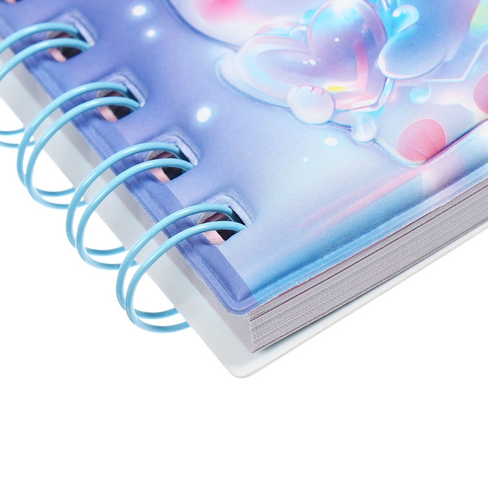 Записная книжка подарочная на гребне 80л,линия, цветной блок,обложка ПВХ 3D Зайка(10х10,5см)   10539 Записная книжка подарочная на гребне 80л,линия, цветной блок,обложка ПВХ 3D Зайка(10х10,5см)   10539