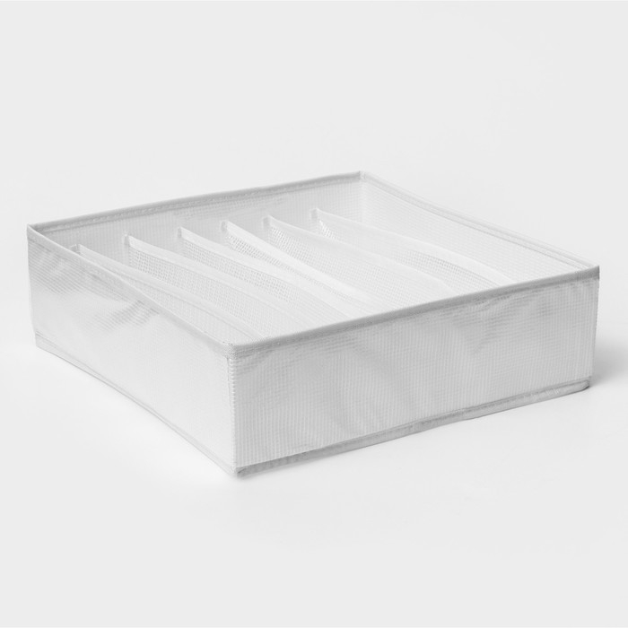 Органайзер для хранения белья LaDо́m, 7 ячеек, 32×32×10 см, цвет белый Органайзер для хранения белья LaDо́m, 7 ячеек, 32×32×10 см, цвет белый