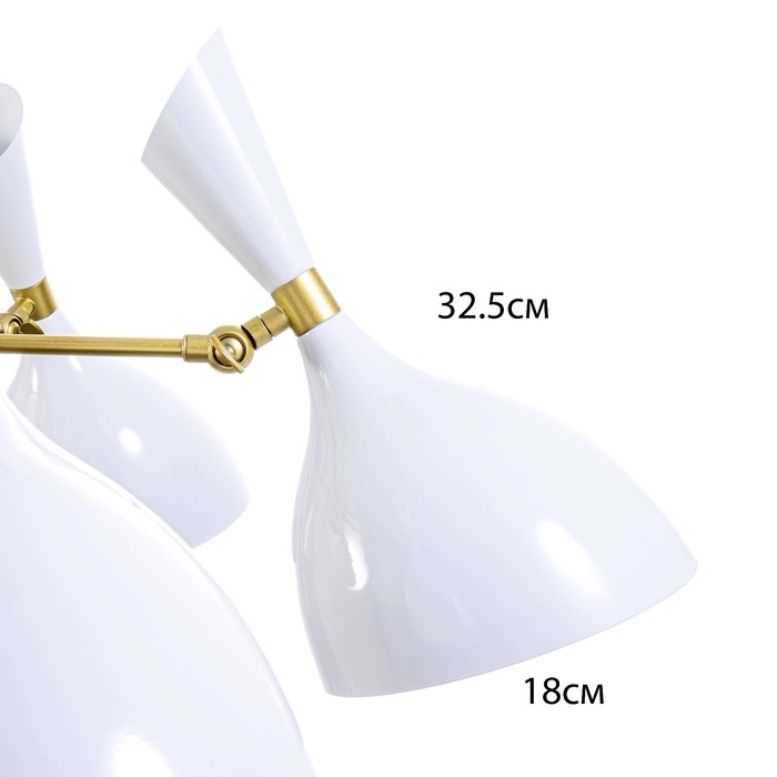 Люстра Люстра "Бастони" 6хЕ14 40Вт бело-золотой 70х70х54 см BayerLux