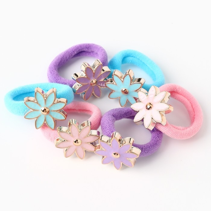 Резинки для волос «Самой нежной» 6 шт, 3.5 х 3.5 х 1 см Резинки для волос «Самой нежной» 6 шт, 3.5 х 3.5 х 1 см