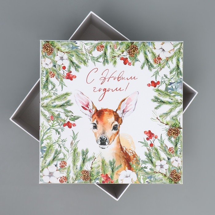 Набор подарочных коробк 3 в 1 «Новогодняя пора», 18 х 18 х 10 – 22 х 22 х 12 см, Новый год