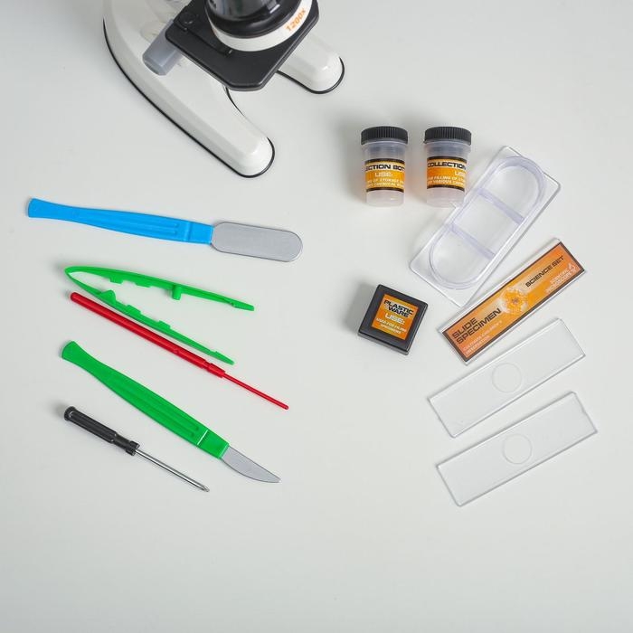 Микроскоп Микроскоп "Юный ботаник" кратность до х1200, белый, подсветка