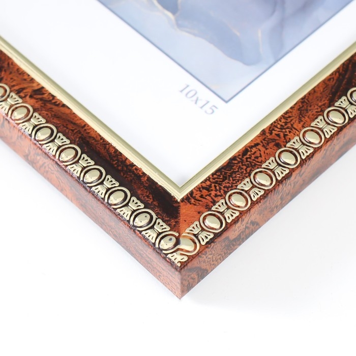 Фоторамка пластик Фоторамка пластик "Камея" 10x15 см, карельская берёза